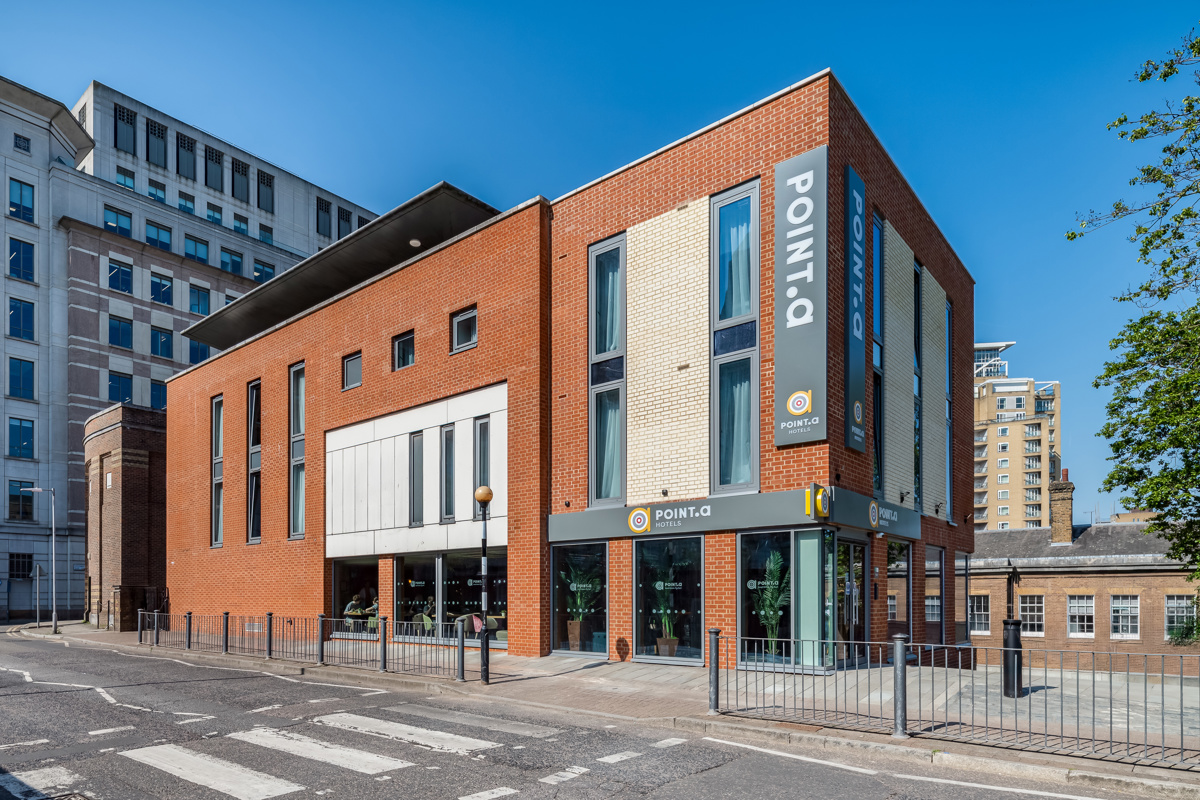 Exterior of Point A Canary Wharf At Night